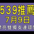 【今彩539】7月9日『漂亮雙獨支連環開！』上期中21 獨門拖牌號碼！專業教學