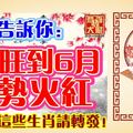 玲玲告訴你：1月旺到6月，運勢火紅。家中有這些生肖請轉發！