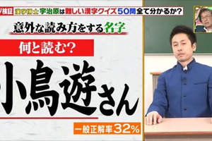 綜藝節目出考題《難讀的漢字姓氏》對動畫迷來說超簡單……