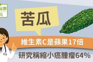 苦瓜：維生素C是蘋果17倍，研究稱縮小癌腫瘤64％