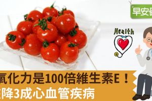 抗氧化力是100倍維生素E！1盤降3成心血管疾病