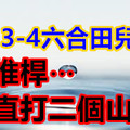 3月4日六合彩三碼推桿⋯直打二個山