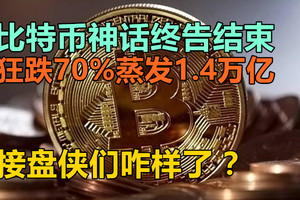 比特币神话终告结束，狂跌70%蒸发1.4万亿，接盘侠们咋样了？