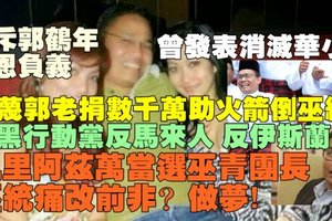 【大馬】曾發表消滅華小論，抹黑行動黨反馬來人反伊斯蘭；痛斥郭鶴年忘恩負義；凱魯阿茲萬當選新任巫青團長