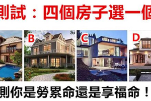 心理測試：你最想住哪套房子？測你是奔波命還是享福命？