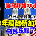 敦马拜相30小时，亚洲经济竞争力研究所：马国2年超越新加坡！！！ 马民乐翻了！