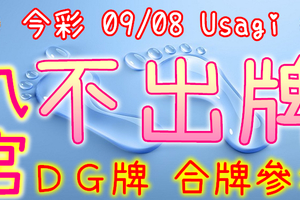 今彩539 09/08 Usagi 九宮 精選低機號碼 供您參考