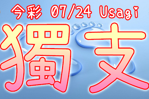 今彩539 2020/07/24 Usagi 精選獨支 全車 供您參考