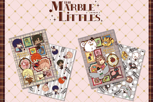 『THE MARBLE LITTLES』 クリアファイルセットA（リトルズ）/セットB（フェローズ） 価格 600円（税抜）