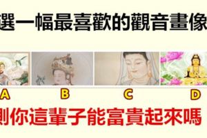 選一幅最喜歡的觀音畫像，測你這輩子能富貴起來嗎？