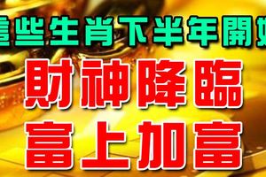 這些生肖下半年開始財神降臨，富上加富!