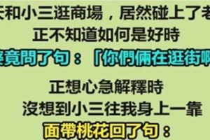 我和小三去逛街時居然遇上了老婆......神回老婆這次悲劇了...