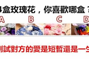 4盒玫瑰花，你喜歡哪盒？測試對方的愛是短暫還是一生