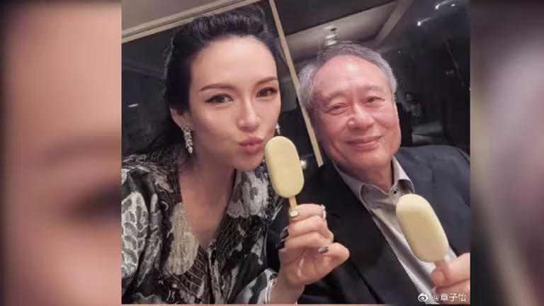 章子怡與李安。(圖/章子怡微博) 章子怡與李安。(圖/章子怡微博)