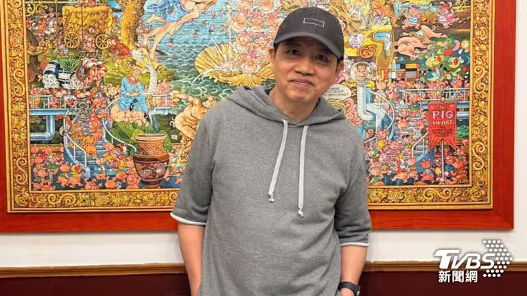 陳凱倫透露身上的衣服是兒子的。(圖/林彥君攝) 陳凱倫透露身上的衣服是兒子的。(圖/林彥君攝)