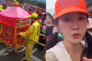 白沙屯媽祖驚見女星苦求！繞一圈真的回來 眾人齊心幫忙大喊