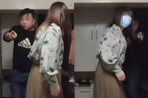 拖鞋男手指前方 紅姐嚇壞睜大眼「以為偷拍被發現」！真相曝
