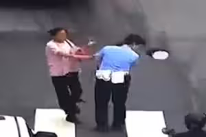 女子硬闖紅燈被提醒　反手狠甩女警一巴掌