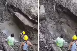 下水道挖一半　工人慘遭活埋