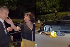 女乘客狂搧司機巴掌　打一半累癱倒地