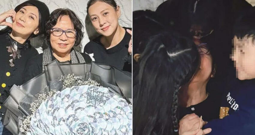賈靜雯媽媽慶生「收超大千元鈔花束」6孫圍繞搶親親