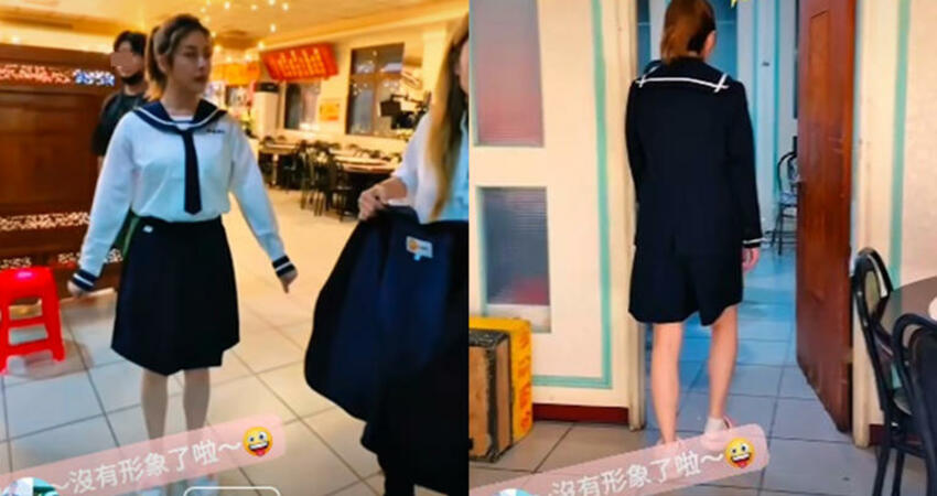 韓瑜穿制服短裙跳《愛你》根本高中生！曬逆齡長腿 網狂讚：漂亮