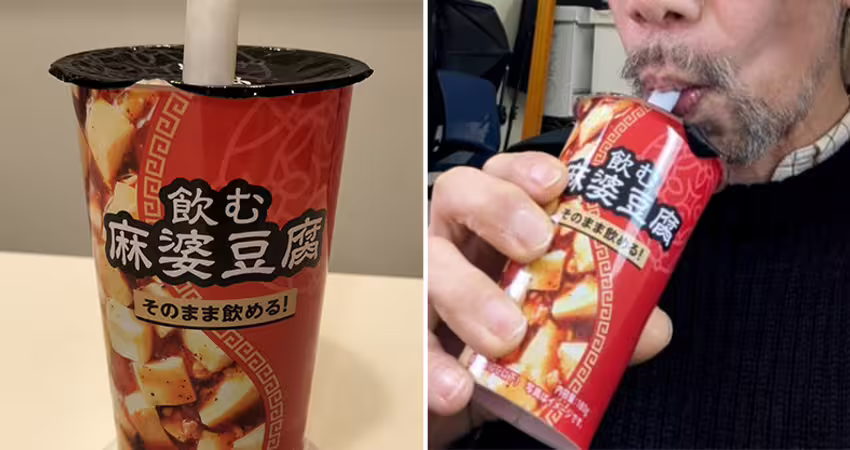 日超商賣「喝的麻婆豆腐」　冷藏直飲！勇者揭口感：根本恐怖片