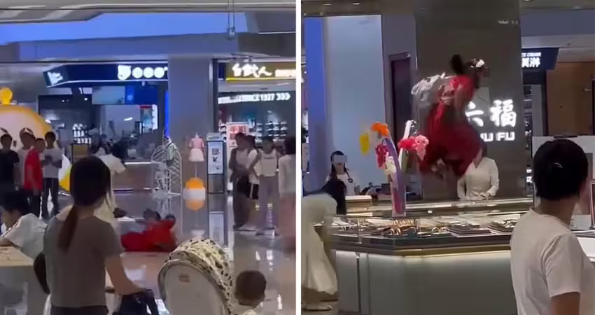 母拒買金飾　女兒大鬧專櫃狂踩