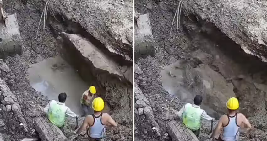 下水道挖一半　工人慘遭活埋