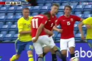 國際足球友誼賽:挪威1:1瑞典(有片睇)