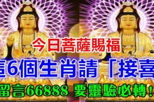 今日菩薩賜福，這6個生肖請「接喜」!留言66888，要靈驗必轉！ 首發原創