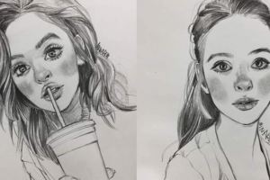 寥寥幾筆畫出靈動美女，鉛筆素描賞析