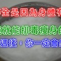 又變胖了全是因為你身體有毒！這招一毛都不用花就能瘦！