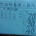3/24阿田師養牌三期內開>>>祝順利開出