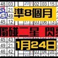 1月24日 六合彩 獨碰二星 ~準8個月 ~閃亮亮