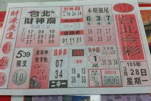 3/28今彩539>>>((((((台北今彩)))))參考看>>>(((((祝中頭彩))))