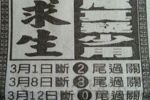 3/29斷尾求生~六合彩參考看