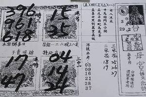 3/29台中慈母宮~六合彩參考看