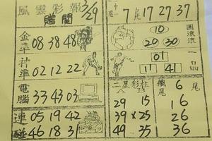 3/29風雲彩報>>>>六合彩參考看>>>祝中獎