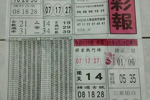 3/29黑鷹彩報~六合彩參考