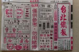 5/5台北鐵報~六合彩參考