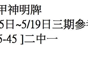 5/17大甲神明牌~六合彩參考看