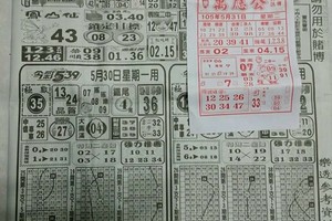 5/31圓報大樂透~參考看看