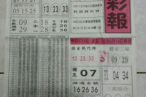 6/14黑鷹彩報~六合彩參考