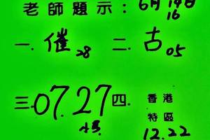 6/16洪老師~六合彩參考看