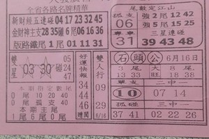 6/16大發廣告~六合彩參考看