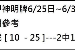 6/28大甲神明牌~六合彩參考看