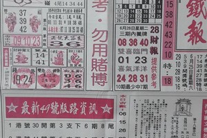 6/28台北鐵報~六合彩參考