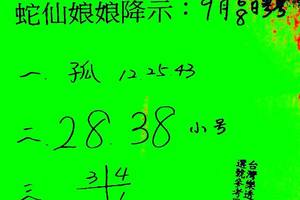 9/8竫濟宮~六合彩參考看