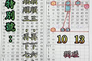 10/20六合彩版路獨碰僅供參考看看